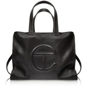 Telfar Genuine Leather Wilson Medium Black Tote